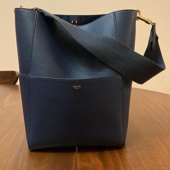 Celine Handbags - Celine Seau Sangle - Indigo